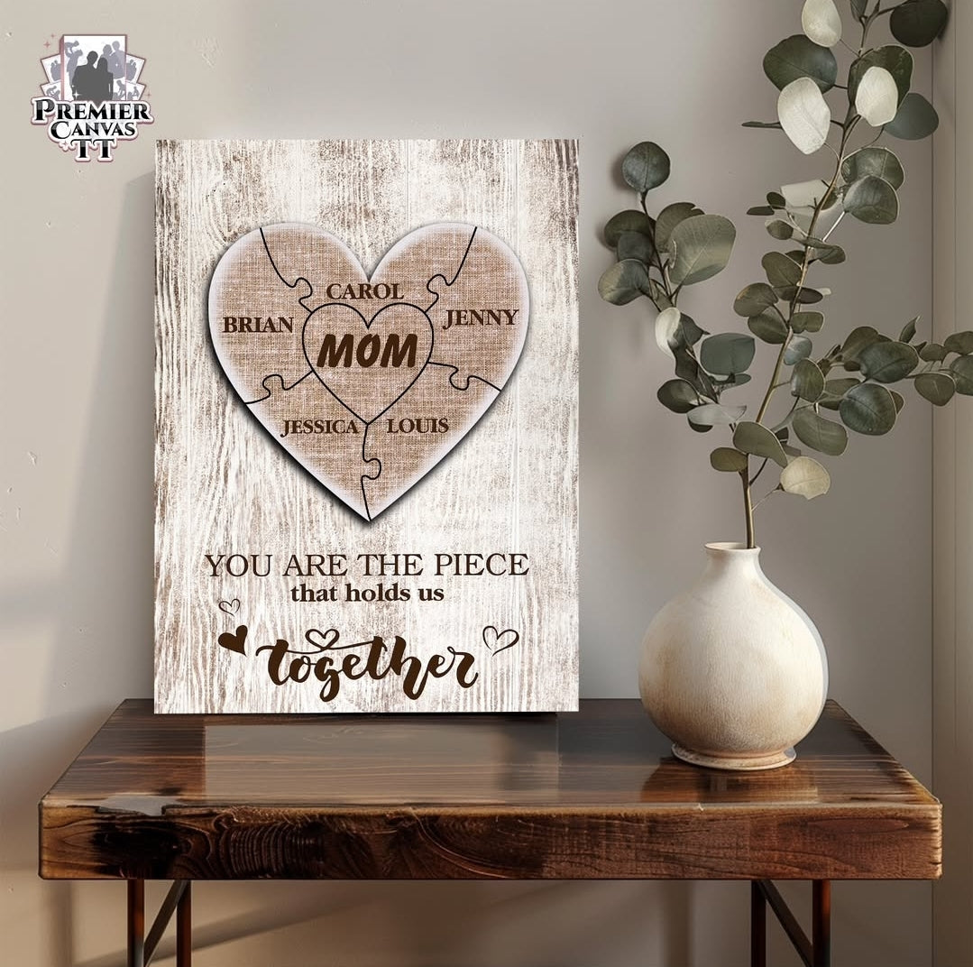 Brown Texture Mom Puzzle Piece