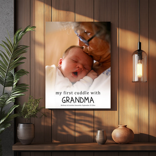 Cherished Cuddle with Grandma Canvas Picture