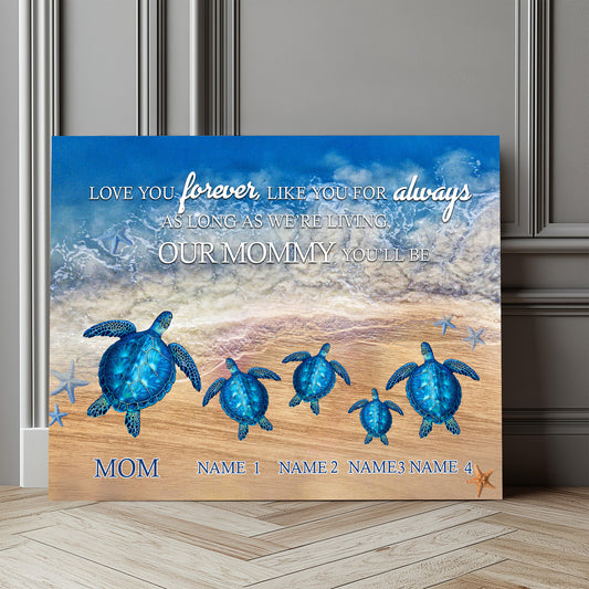 Forever Our Mommy Turtle Family Art