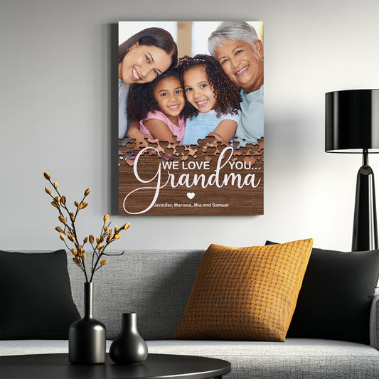 Grandma Surrounded by Love Photo Canvas