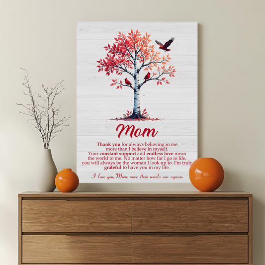 Thank You Mom Tree of Love Canvas Picture
