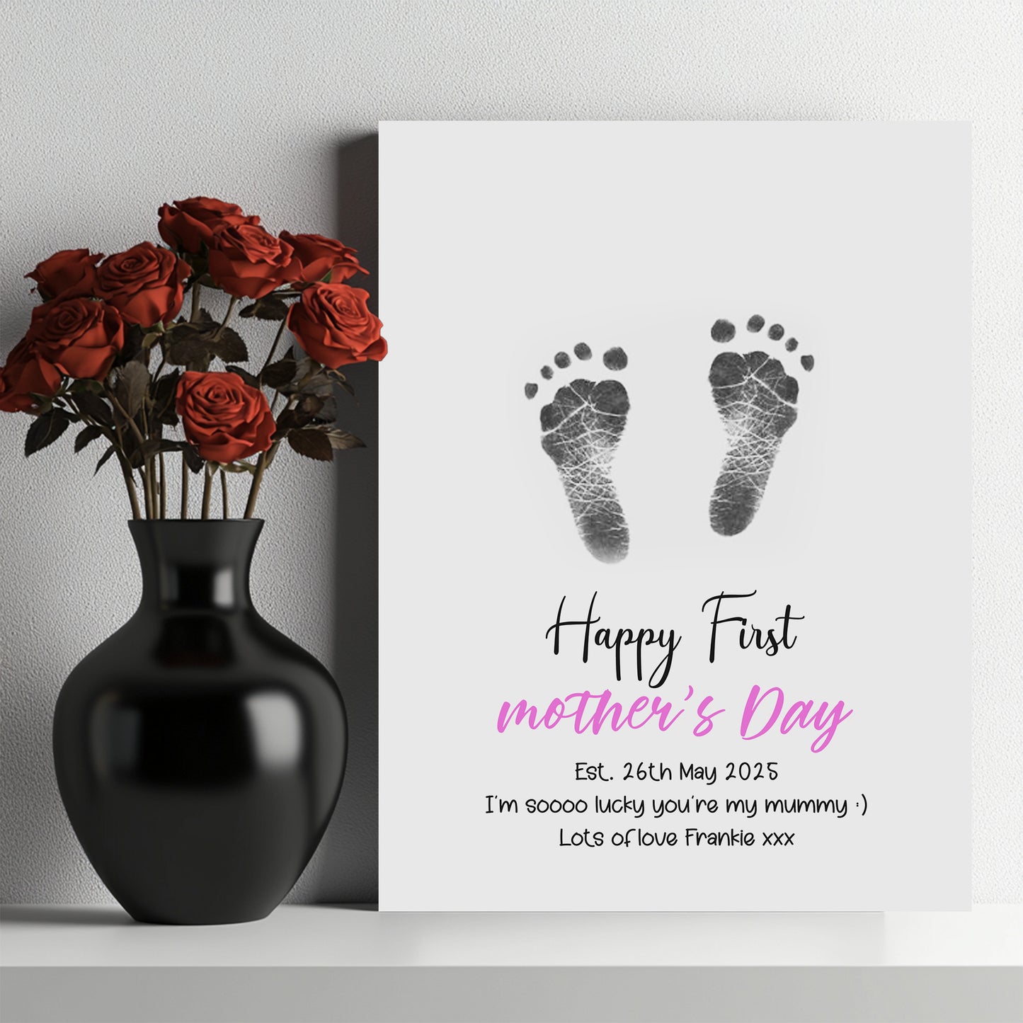 Tiny Footprints Mothers Day Canvas