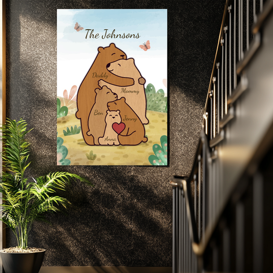 Colored Bear Puzzle Print