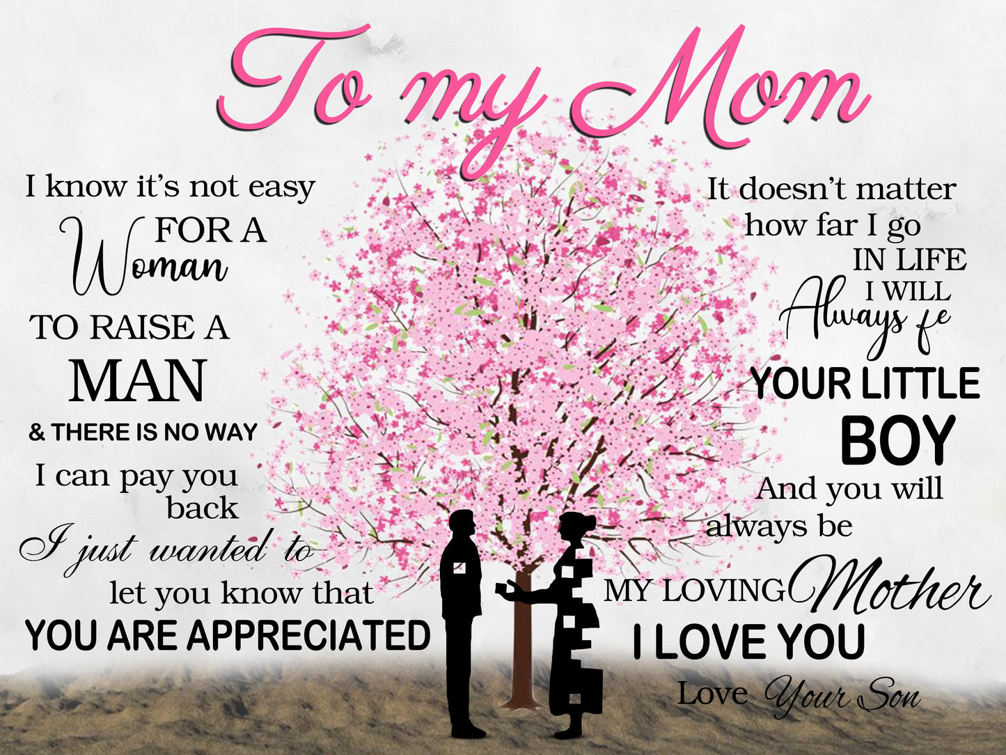 Mothers Day Son Tribute Canvas