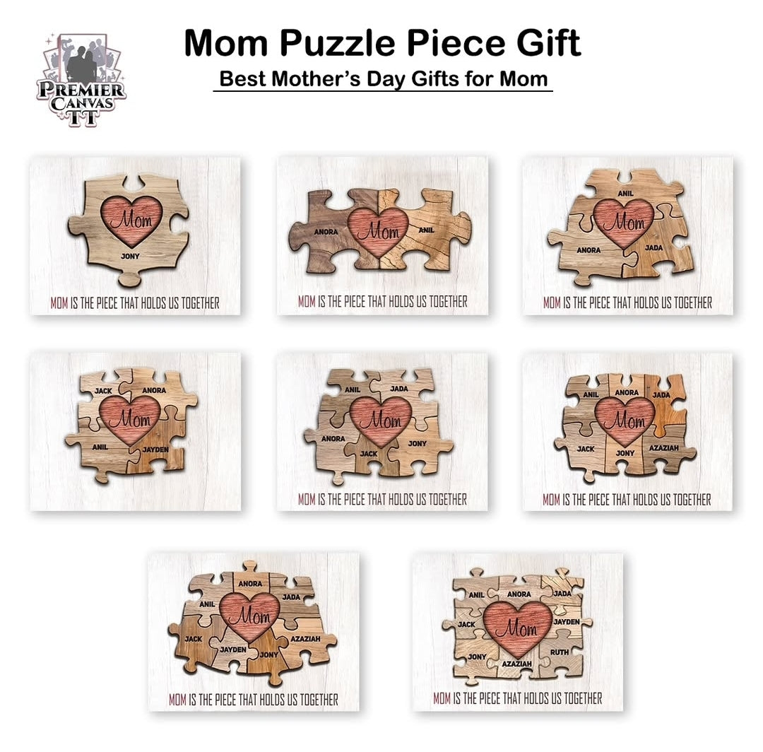 Mom Puzzle Piece Canvas Print