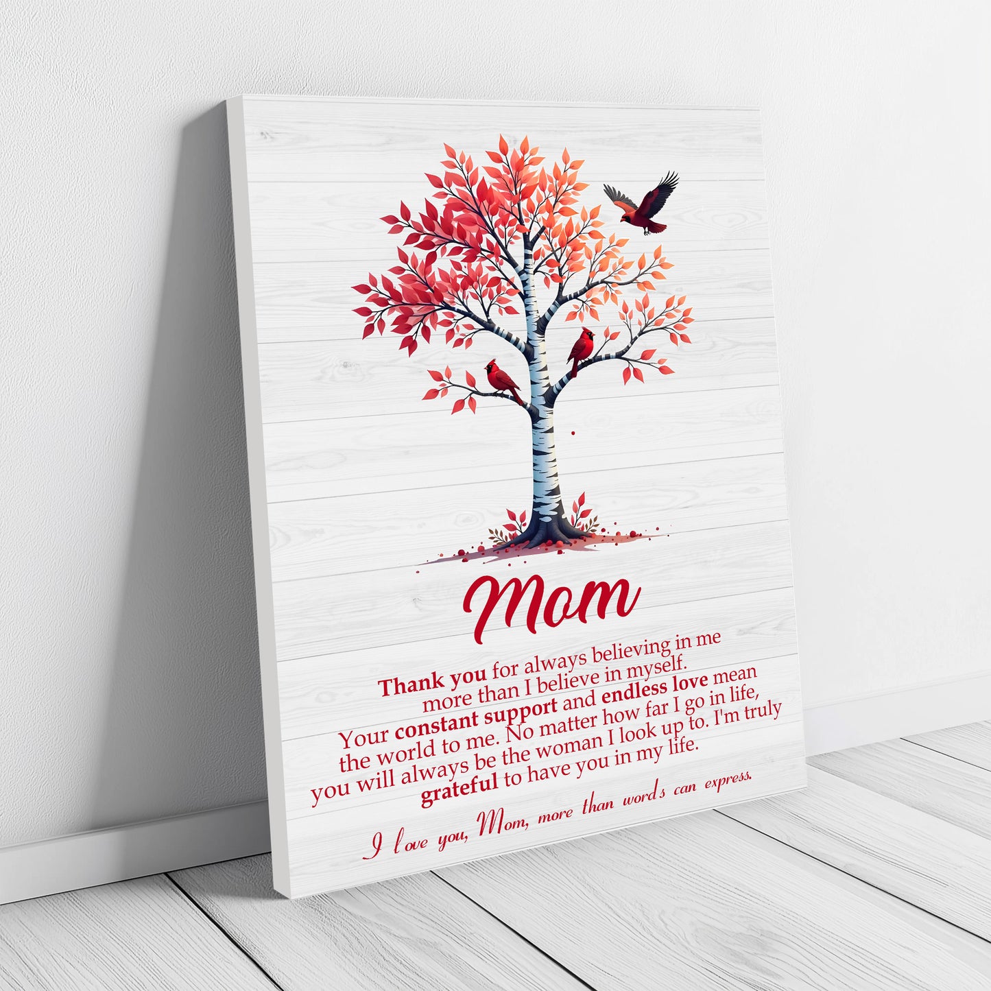 Thank You Mom Tree of Love Canvas Picture