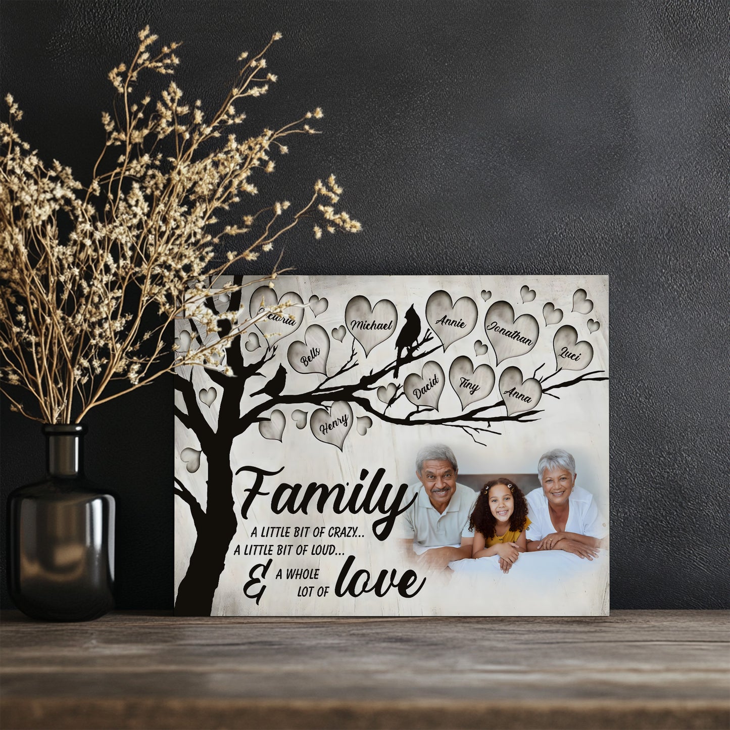 Personalized Family Heart Tree