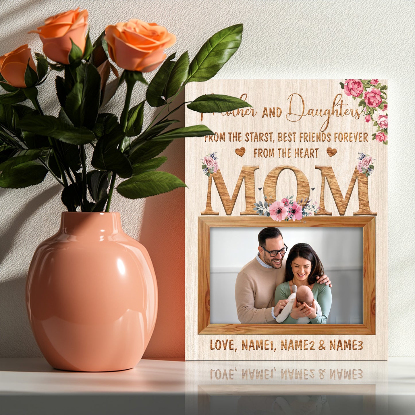 Mother and Daughters Loving Bond Canvas Art