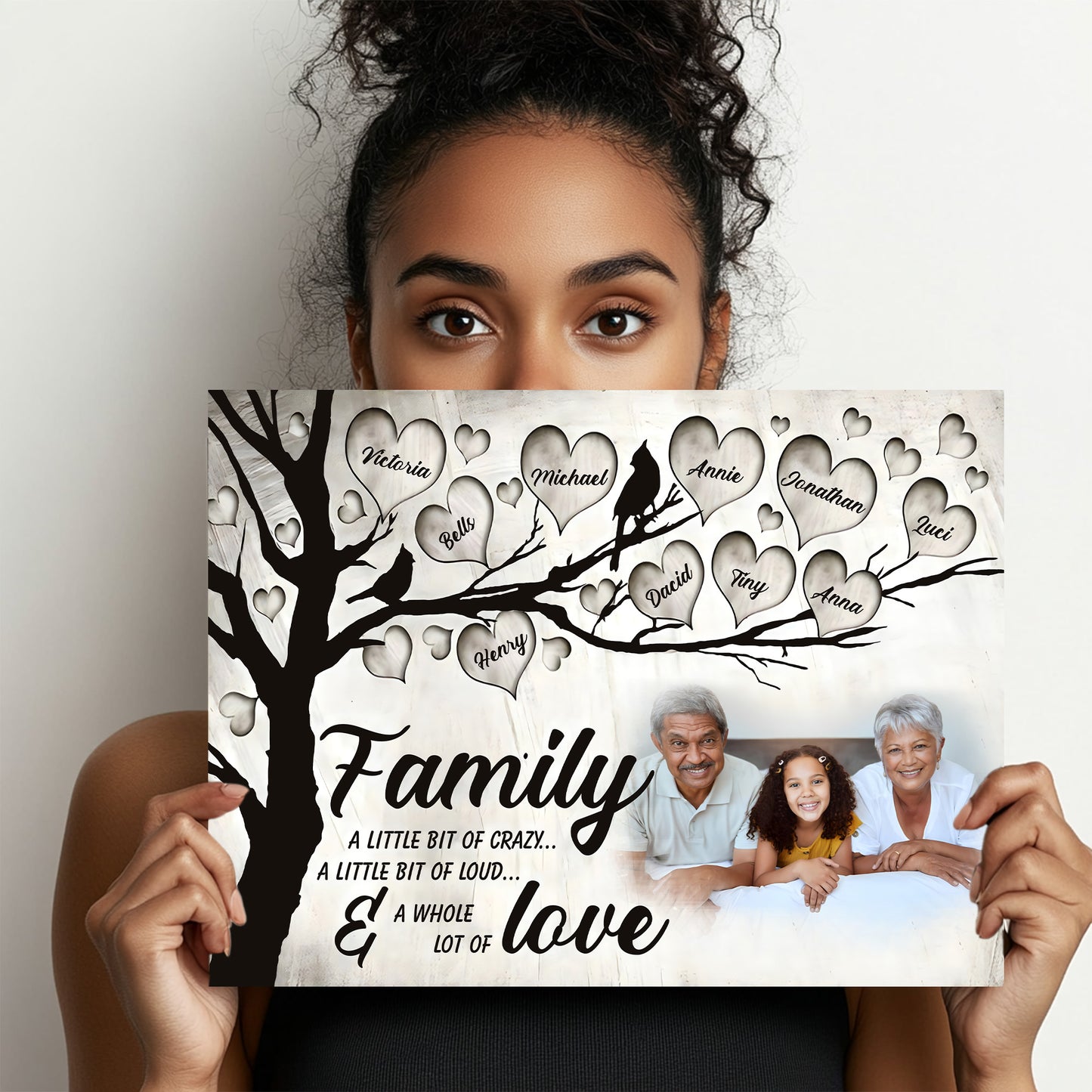 Personalized Family Heart Tree