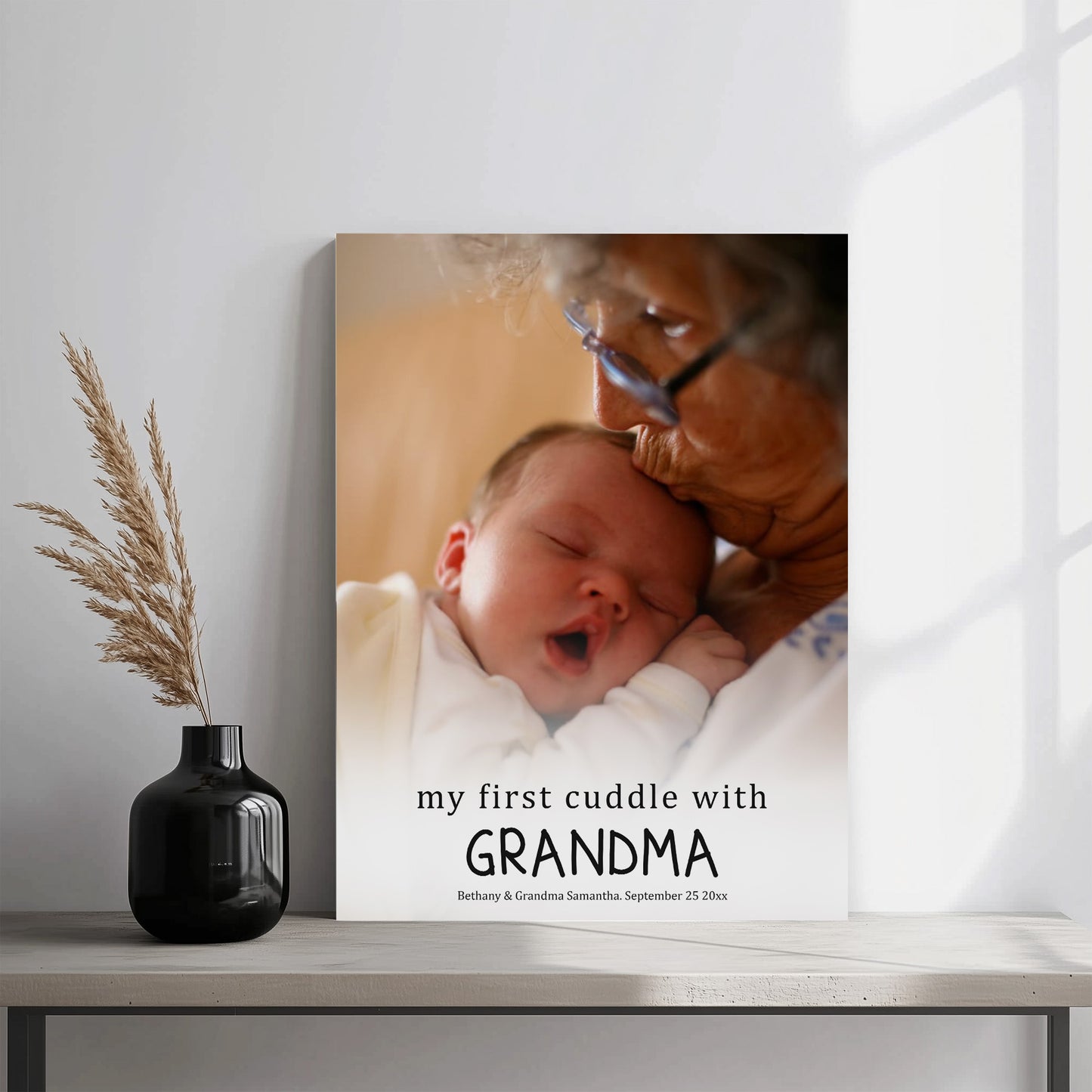 Cherished Cuddle with Grandma Canvas Picture