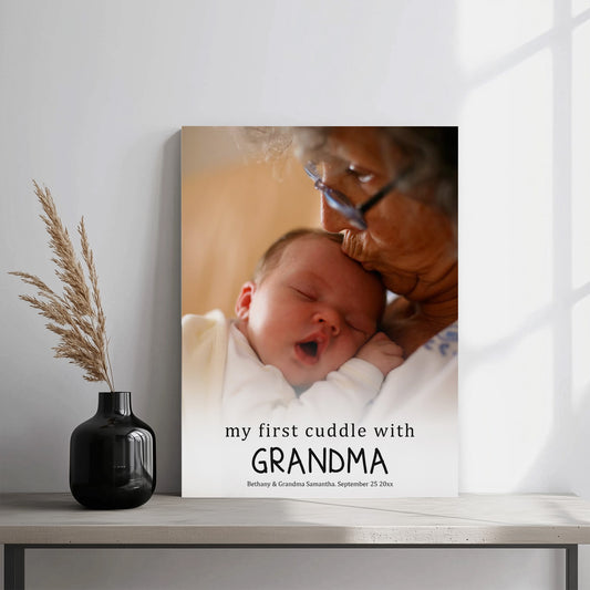 Cherished Cuddle with Grandma Canvas Picture