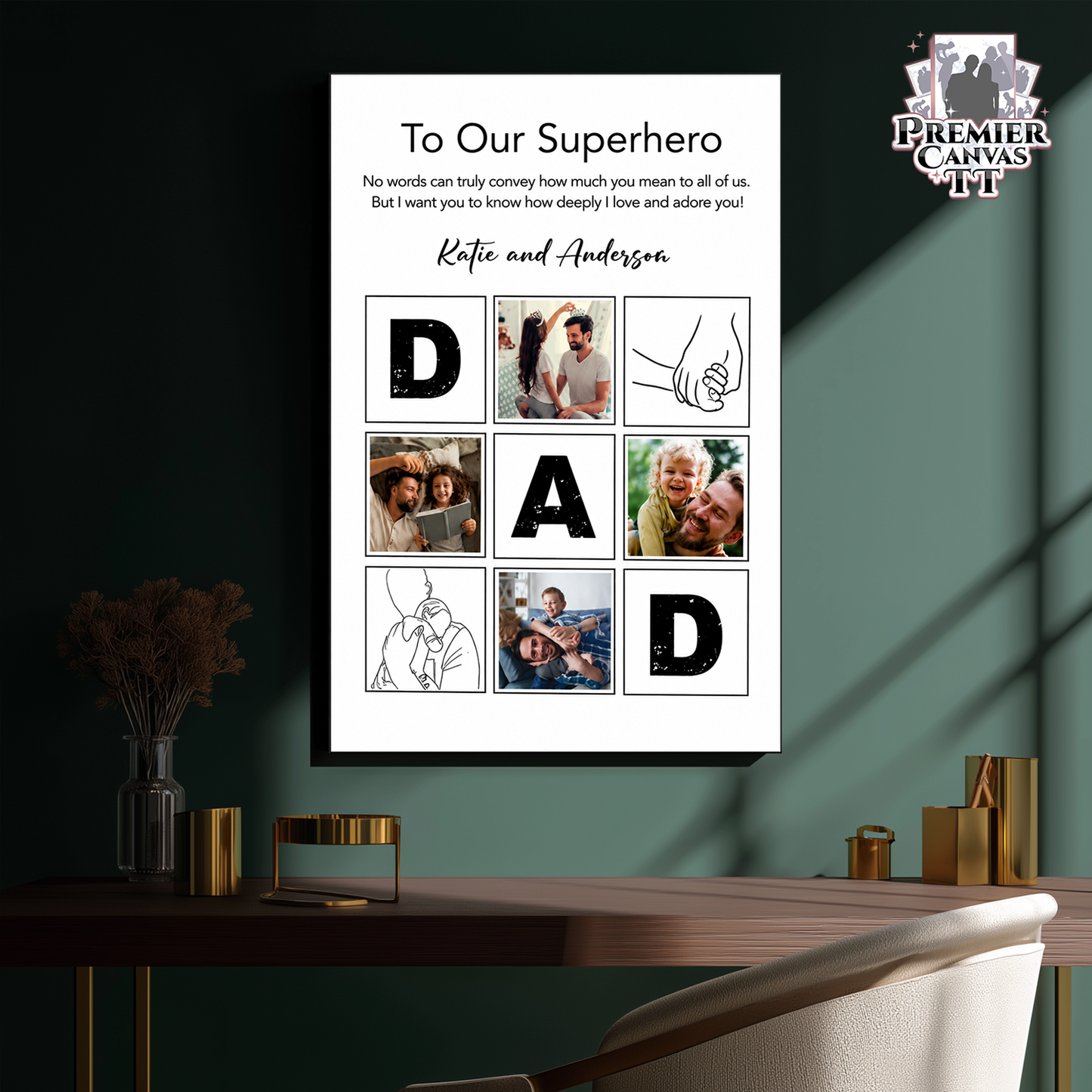 Superhero Dad Collage