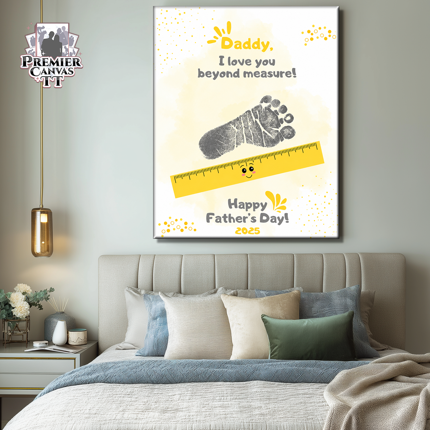 Daddy Handprint Message