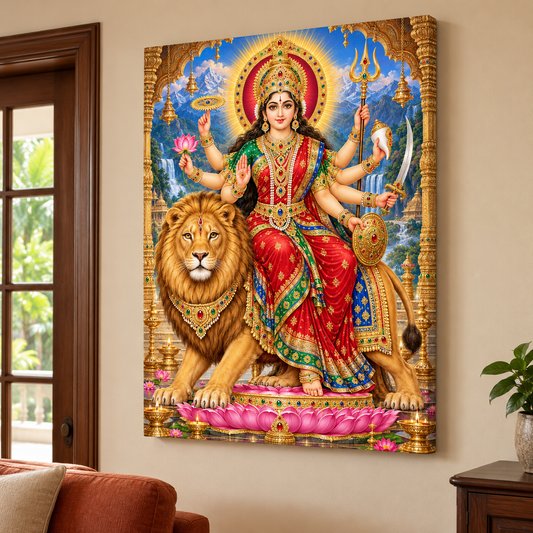Durga Lotus Lion