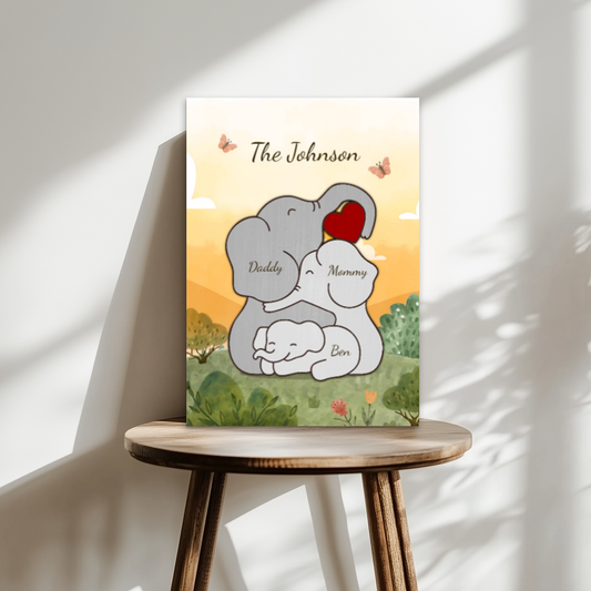 Children Elephant Puzzle Print