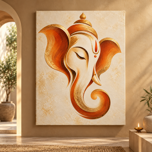 Ganesha Amber Abstract