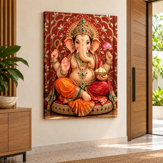 Ganesha Coral Inlay