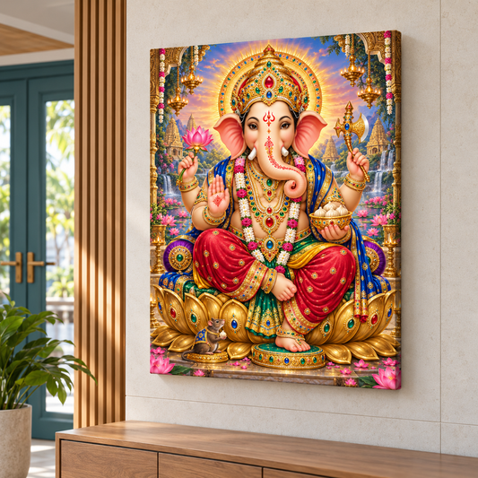 Ganesha Golden Lotus