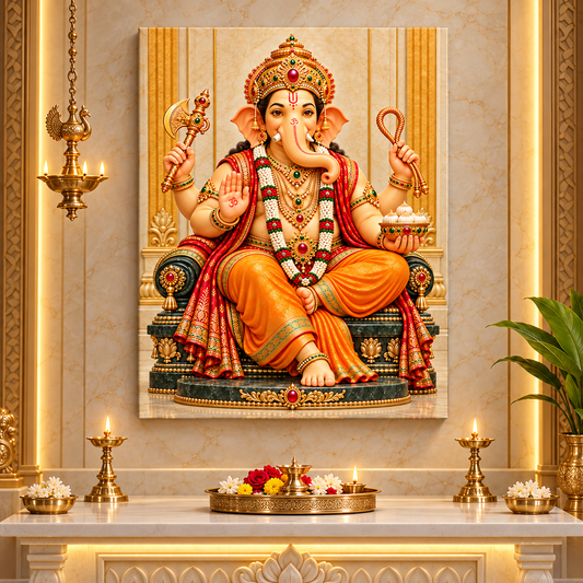 Ganesha Golden Throne