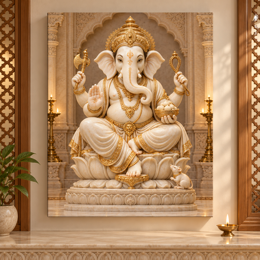 Ganesha Ivory Statue