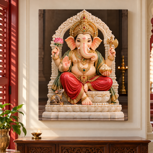 Ganesha Vermilion Statue