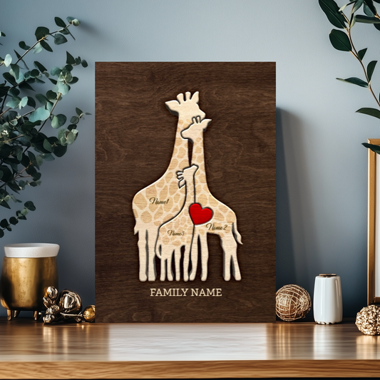 Giraffe Children Puzzle Print