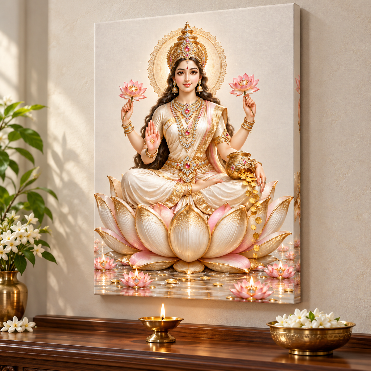 Ivory Lakshmi Canvas