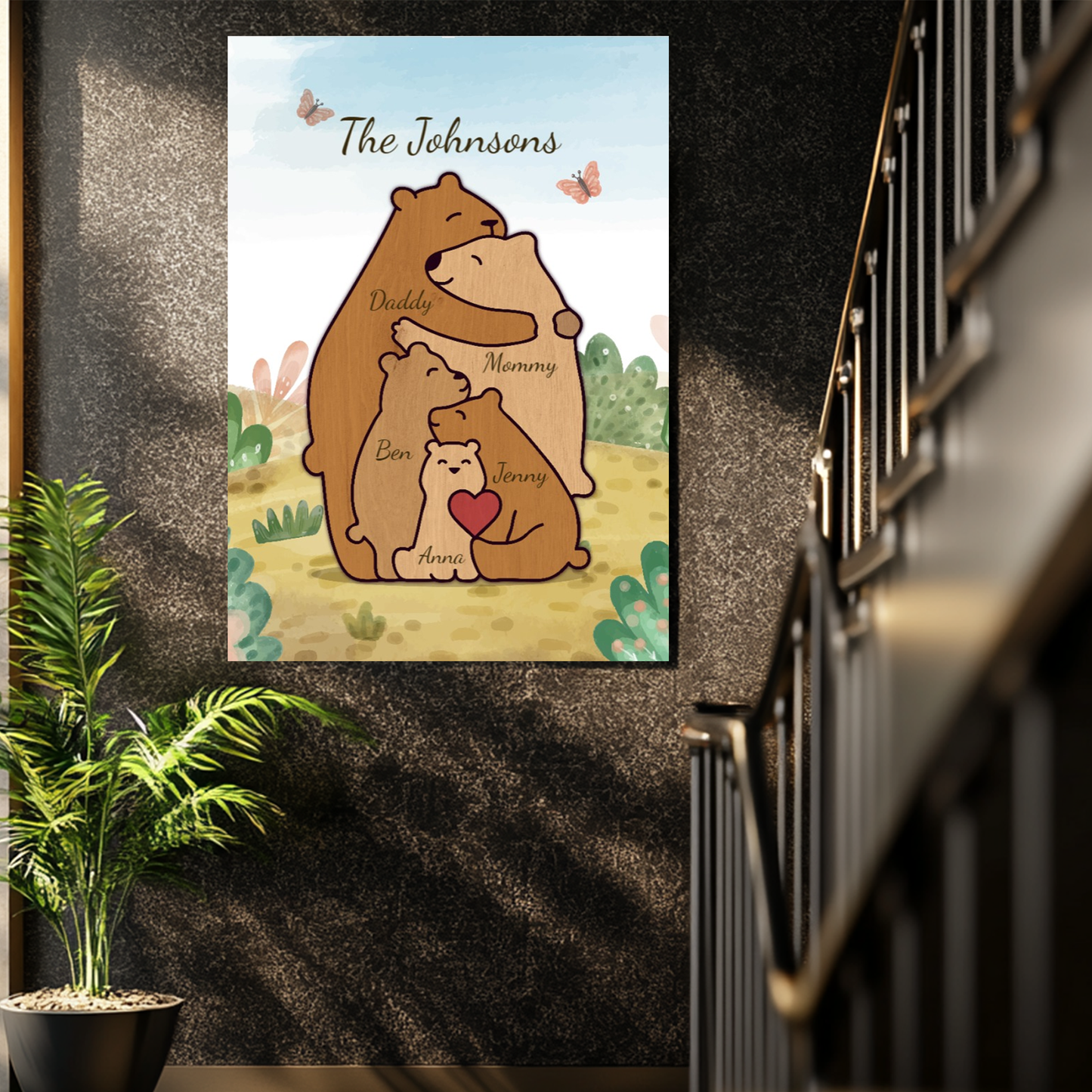 Colored Bear Puzzle Print