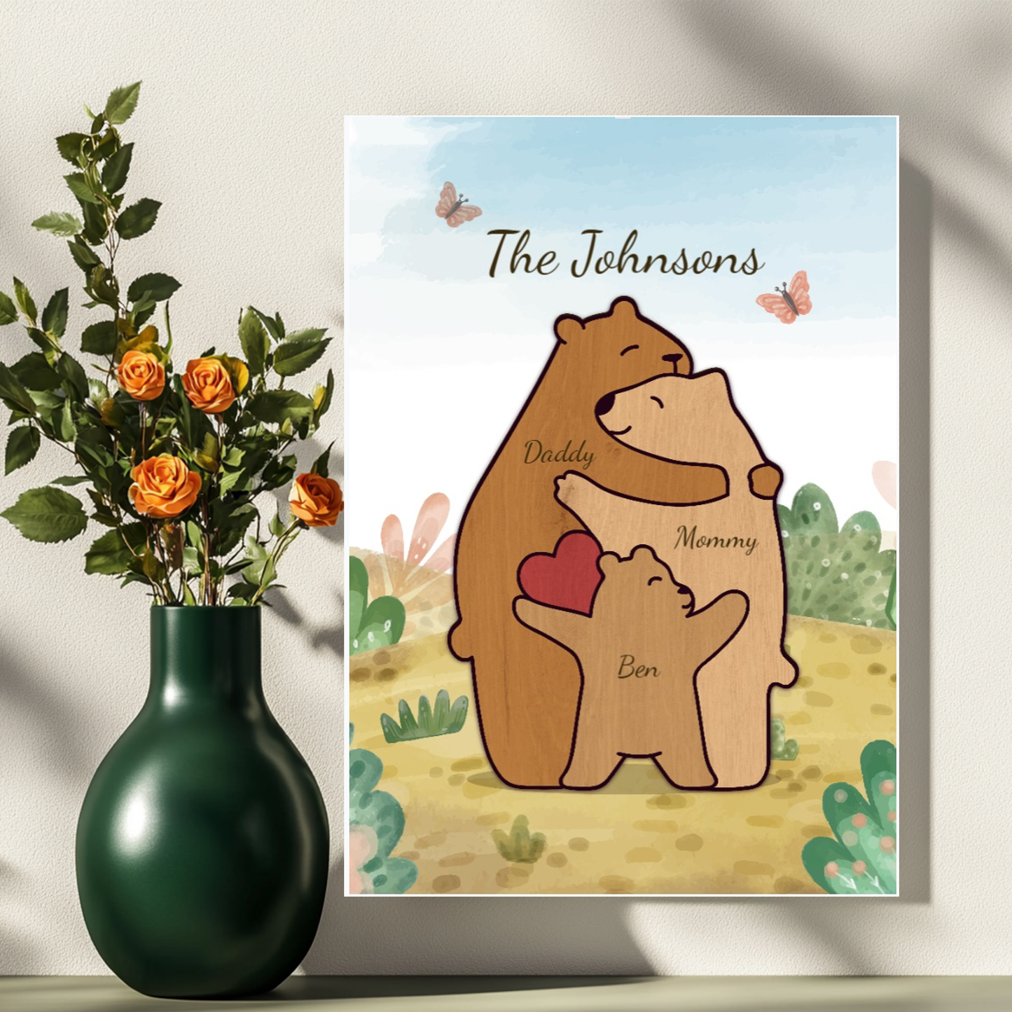 Colored Bear Puzzle Print