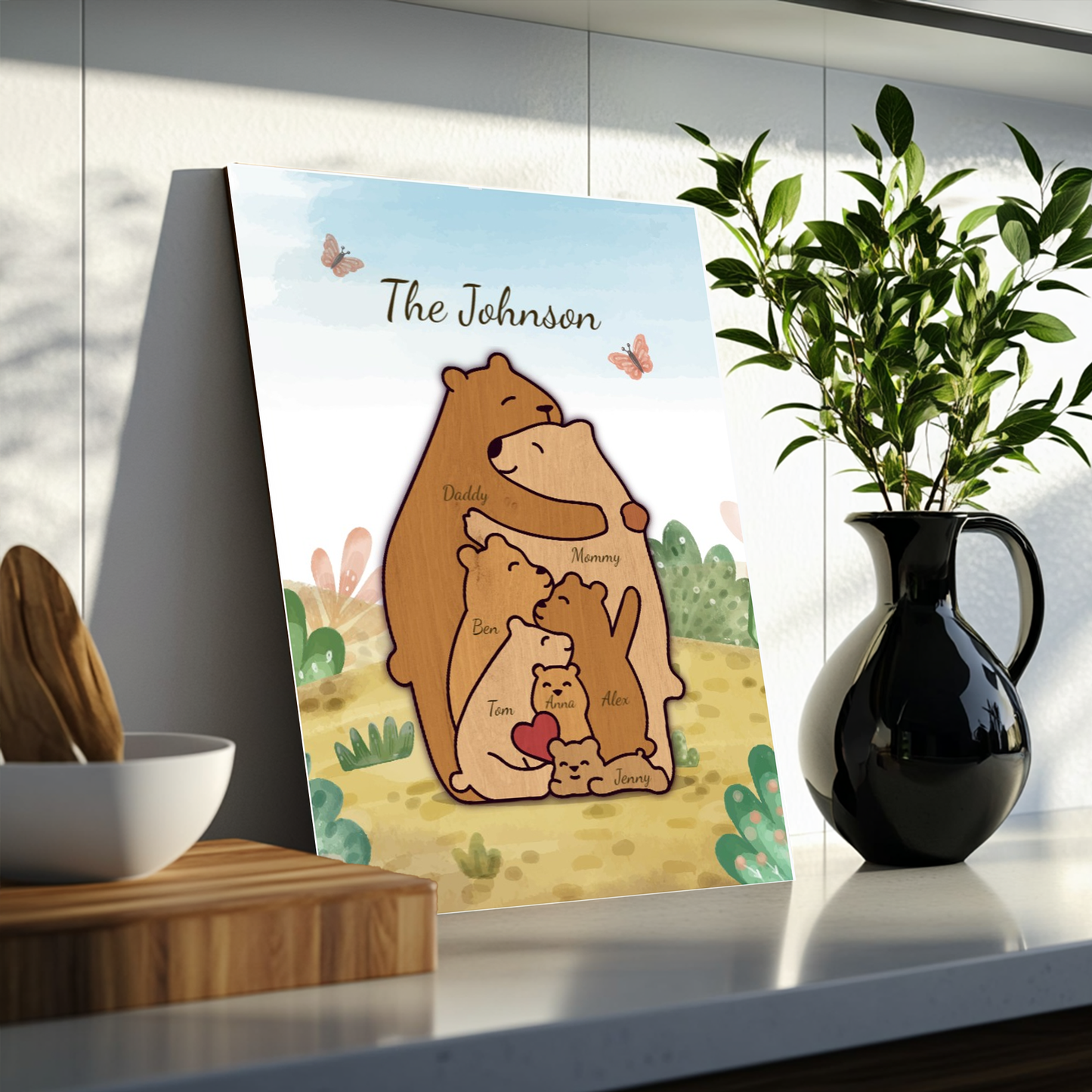 Colored Bear Puzzle Print
