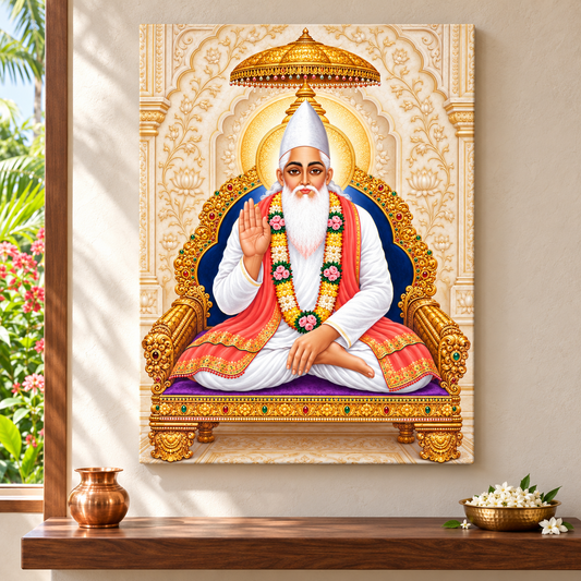 Kabir Sahib Ivory Gold Throne