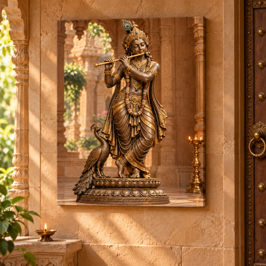 Krishna Bronze Flute
