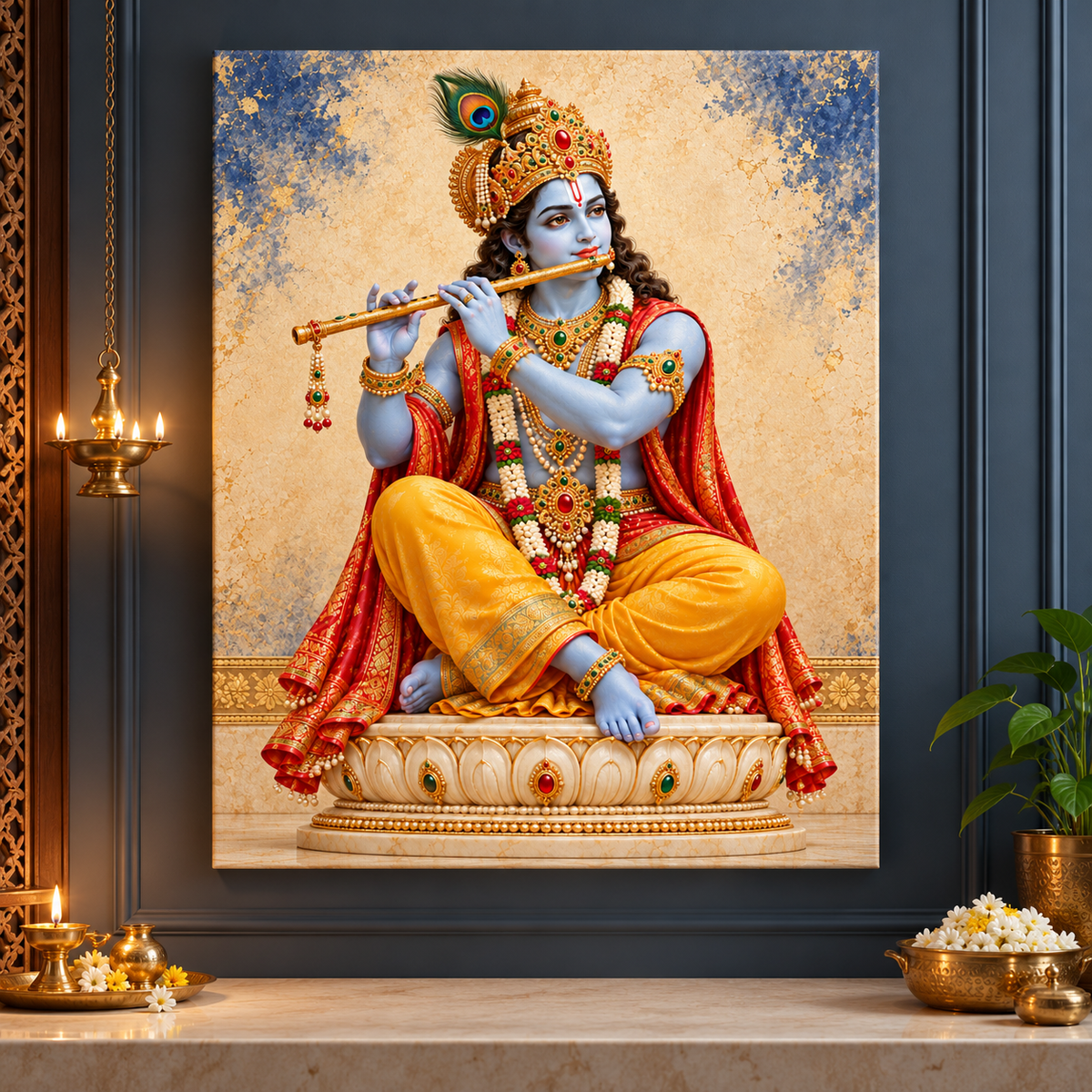 Krishna Indigo Fresco
