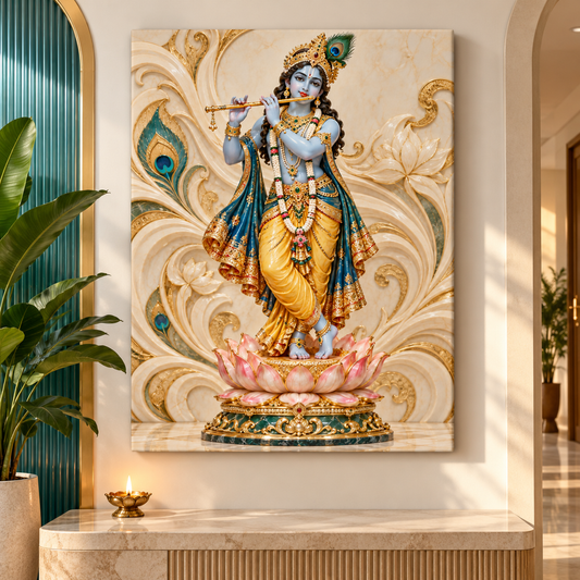 Krishna Ivory Peacock