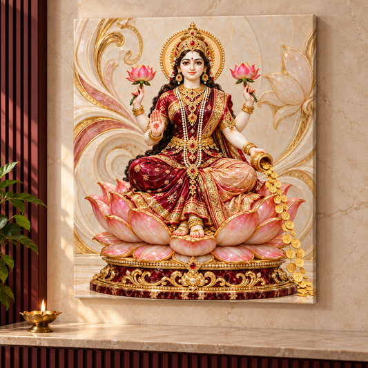 Lakshmi Burgundy Lotus