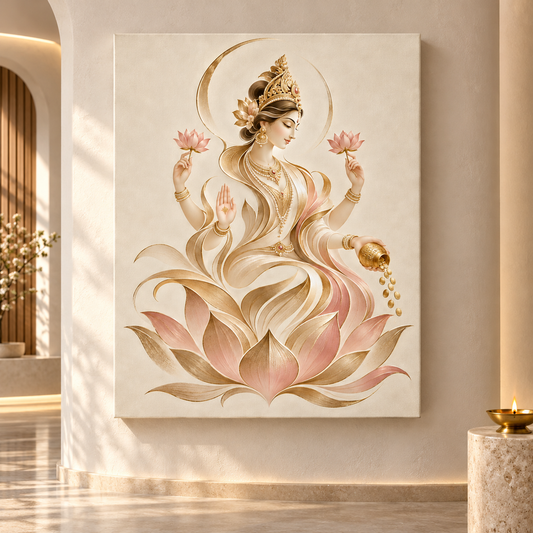 Lakshmi Flowing Ivory