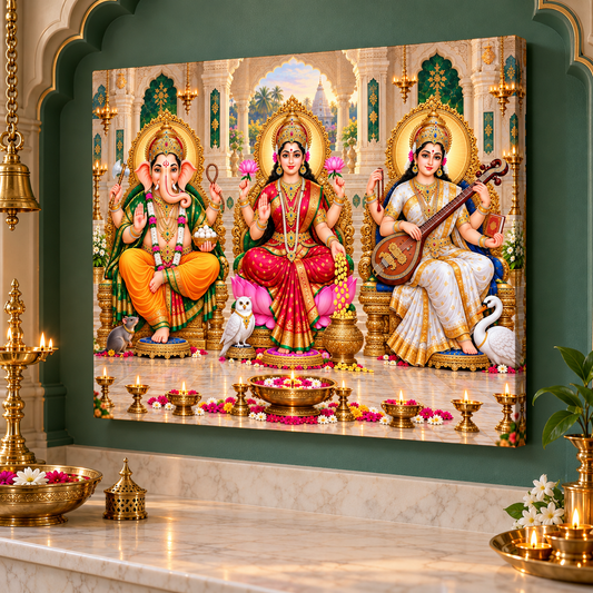 Lakshmi Ganesha Saraswati