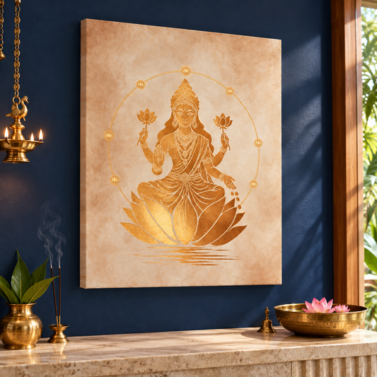 Lakshmi Golden Silhouette