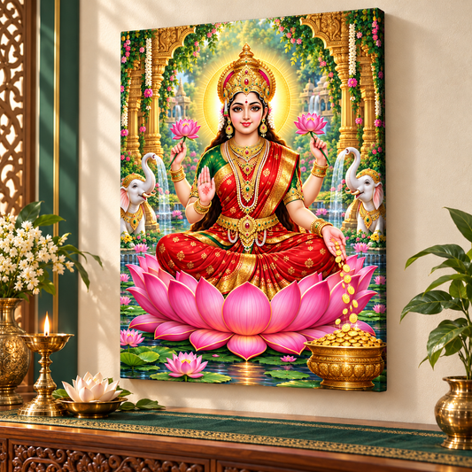 Lakshmi Red & Green