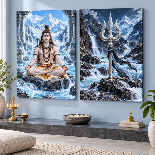 Lord Shiva Glacial Stillness Canvas Set