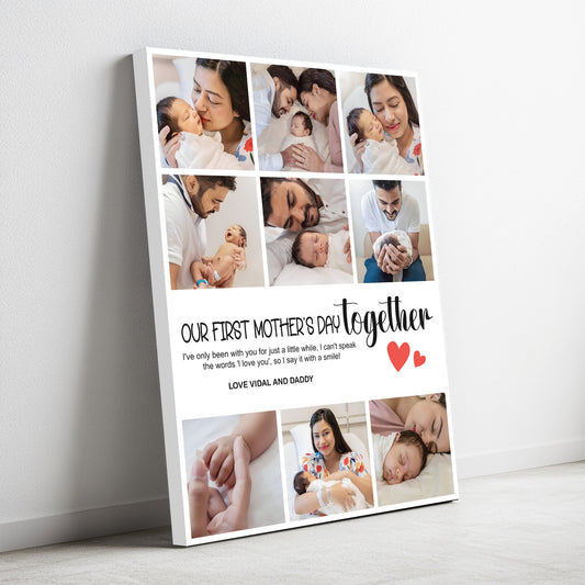 Personalized First Mothers Day Collage Canvas