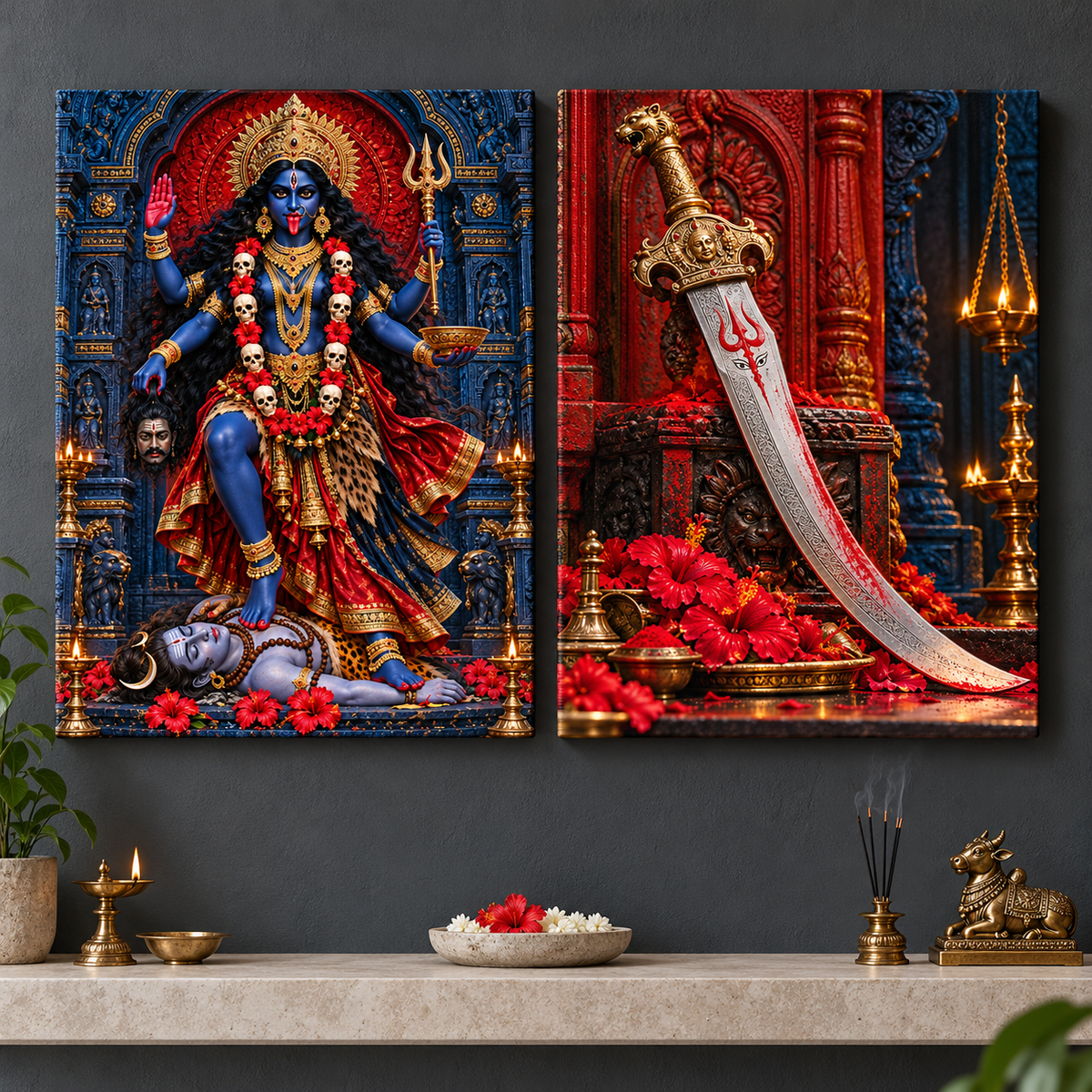 Mother Kali Crimson Temple Power Canvas Set