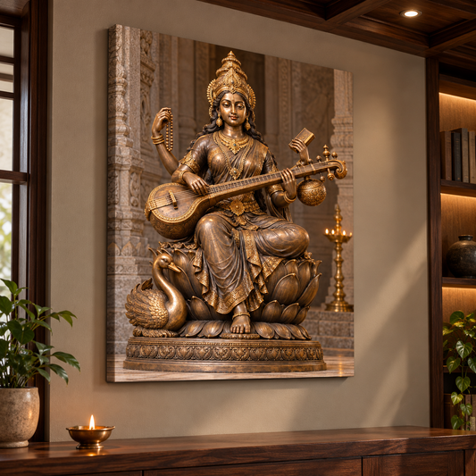 Saraswati Bronze Veena