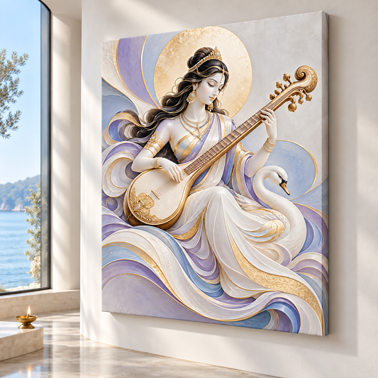 Saraswati Flowing Swan