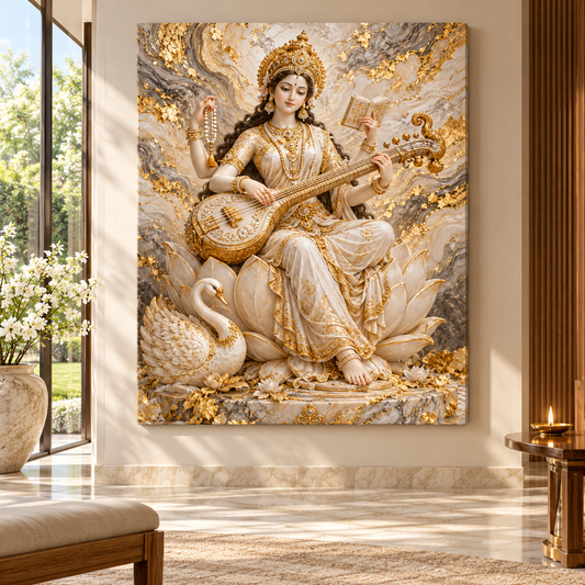 Saraswati Golden Marble
