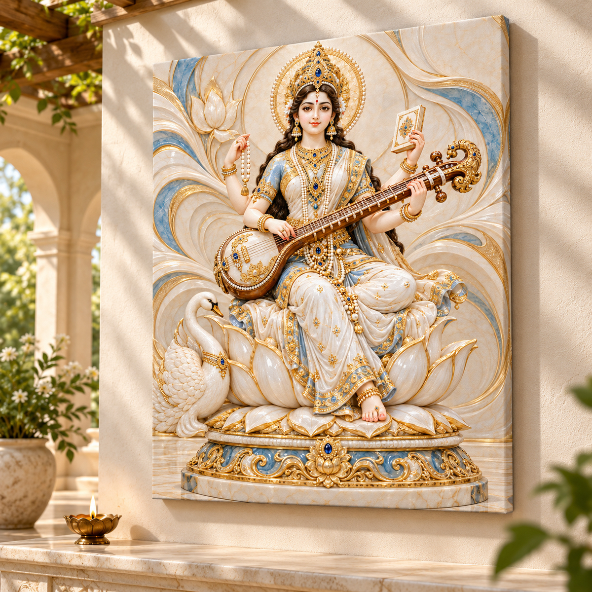 Saraswati Ivory Scrolls