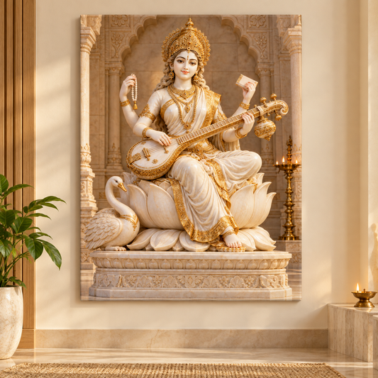Saraswati Ivory Statue