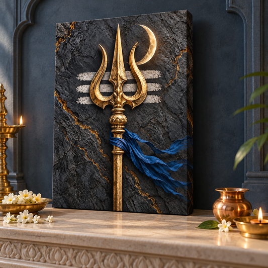 Shiva Gold Trishul