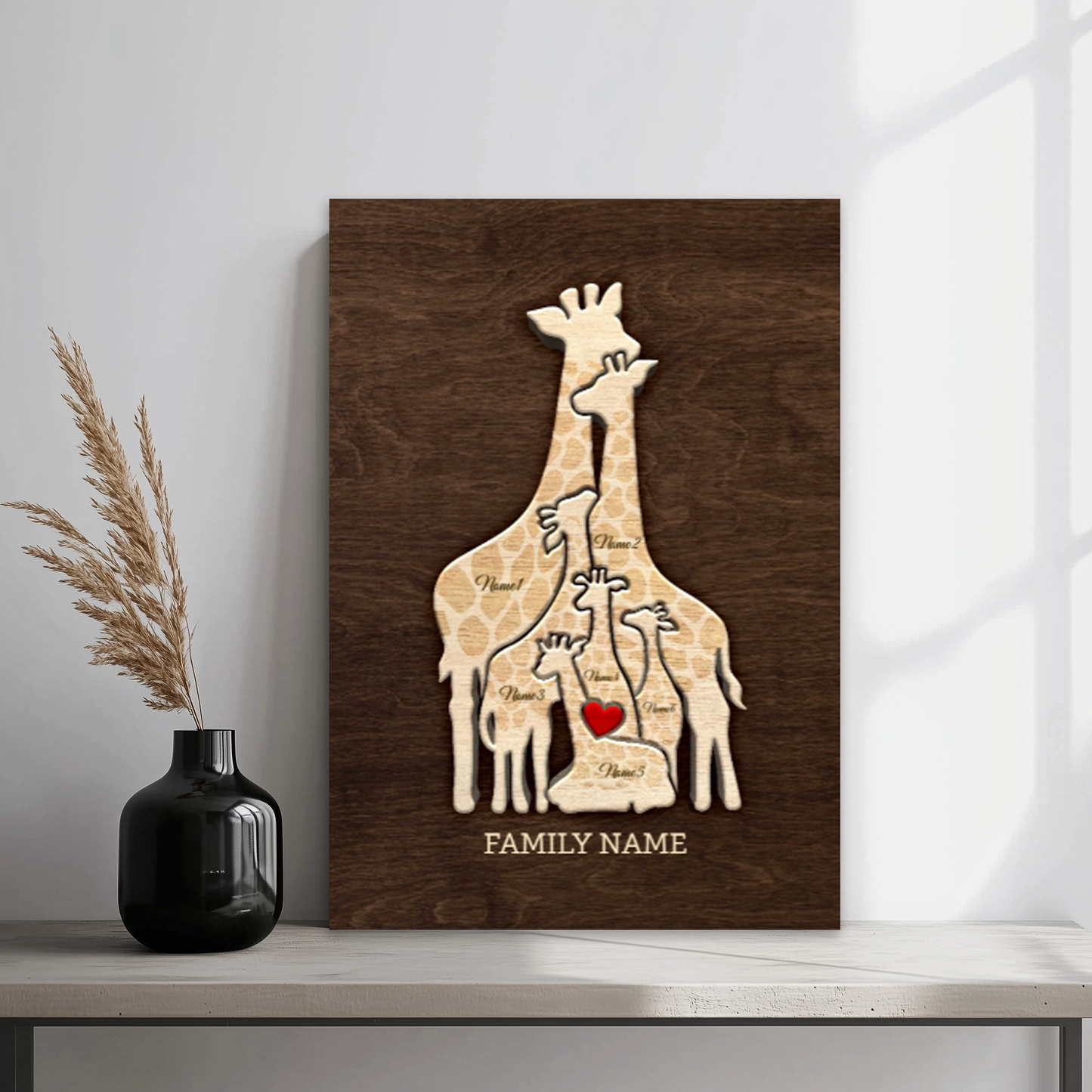 Giraffe Children Puzzle Print