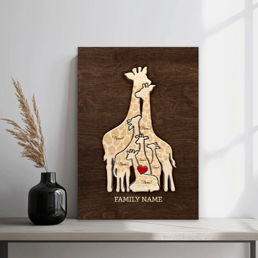 Giraffe Children Puzzle Print